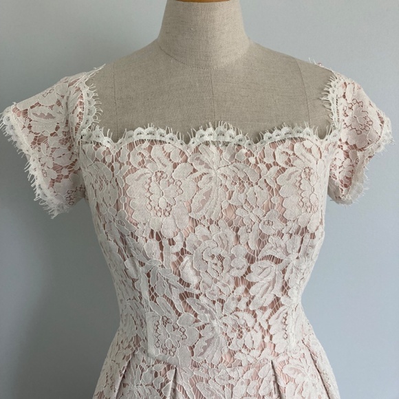 Eliza J Lace and Satin Off the Shoulder Dress - Picture 6 of 12